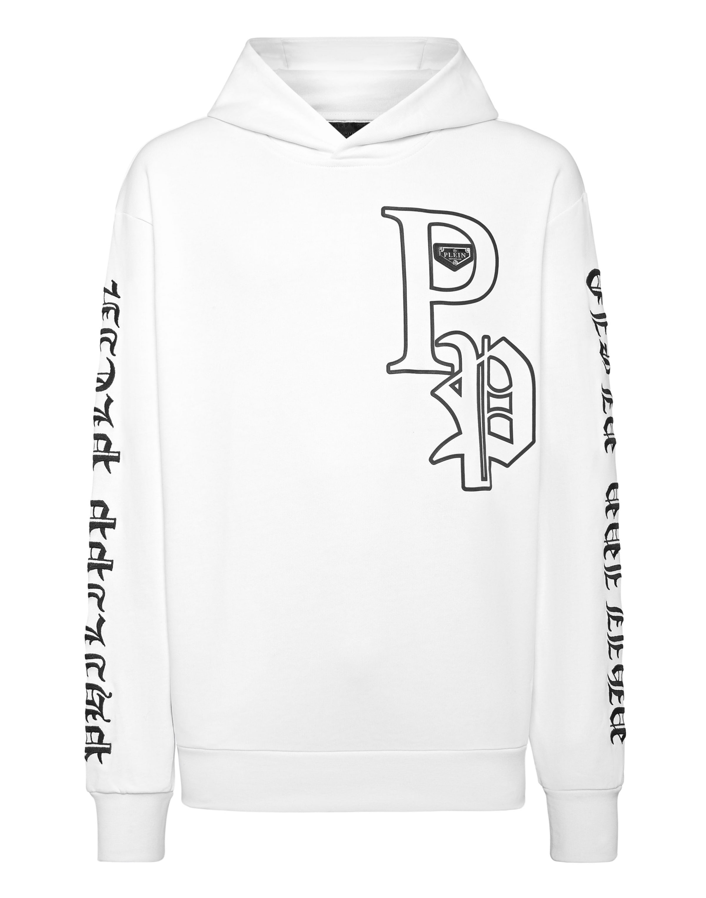 Philipp Plein Sweatshirt 'Gothic Plein' in Weiß: Vorderseite
