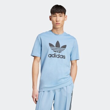 ADIDAS ORIGINALS Тениска 'Adicolor Trefoil' в синьо: отпред