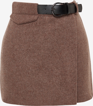 Trendyol Regular Trousers in Brown: front