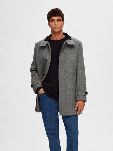 SELECTED HOMME Between-Seasons Coat 'Reuben' in Grey: front