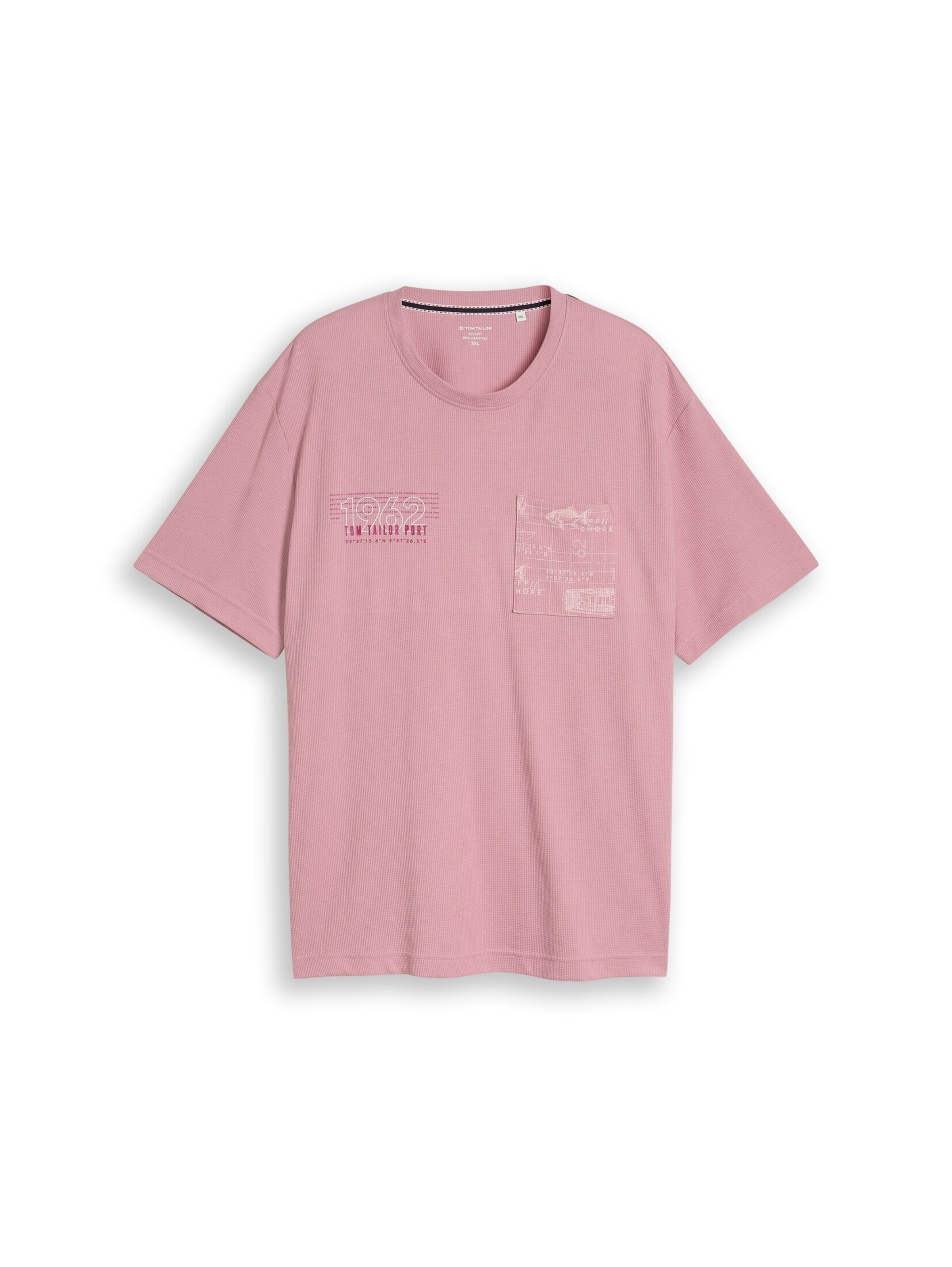 TOM TAILOR Men + T-Shirt in Pink: Vorderseite