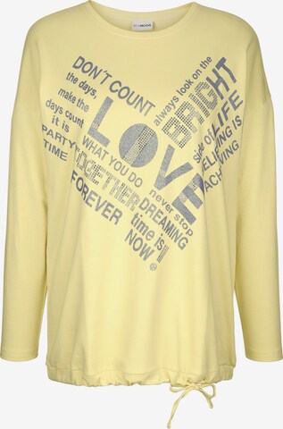 Sweat-shirt MIAMODA en jaune : devant