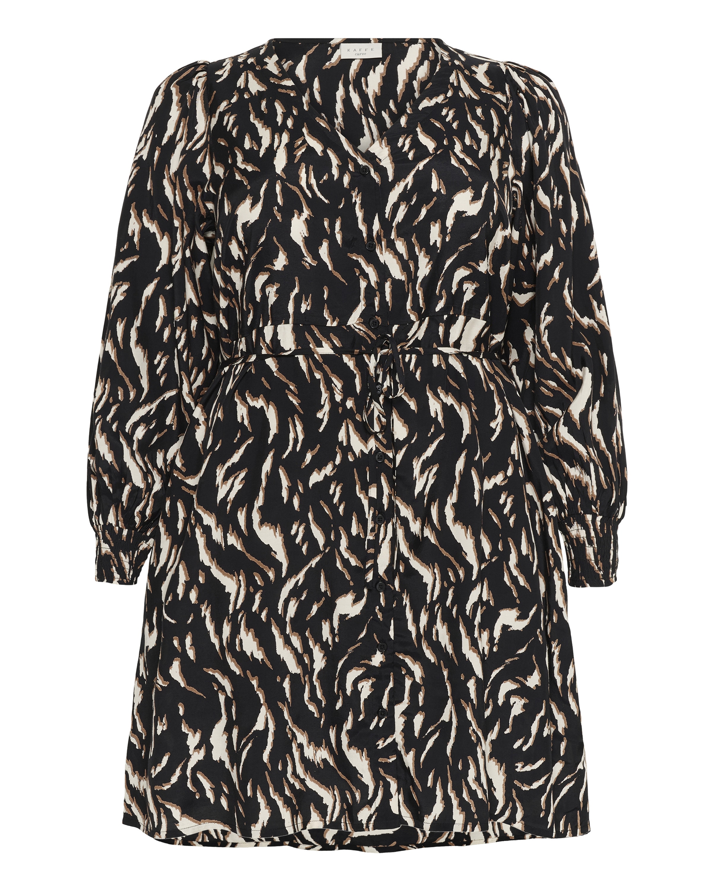 KAFFE CURVE Klänning 'Milina' i svart: framsida