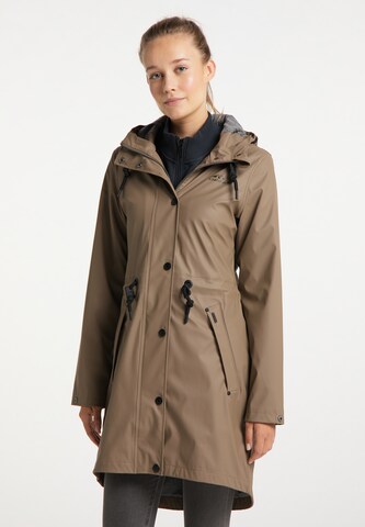 ICEBOUND Raincoat in Brown: front