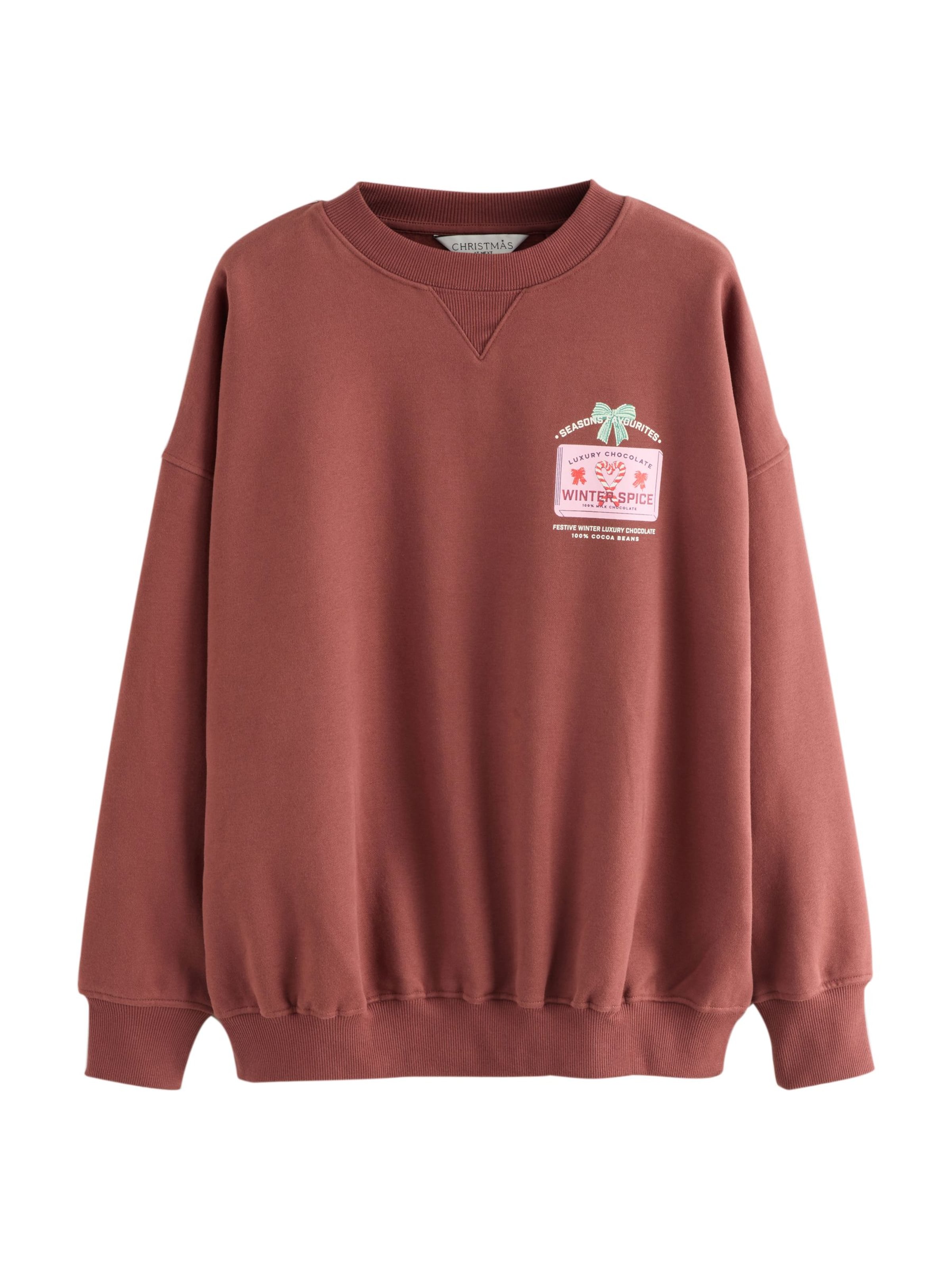 Next Суичър в кафяво: отпред