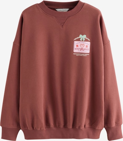 Next Sweatshirt in blau / schoko / orange / rosa, Produktansicht