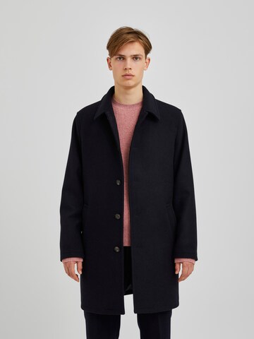 Bertoni Between-Seasons Coat 'Davi' in Blue: front