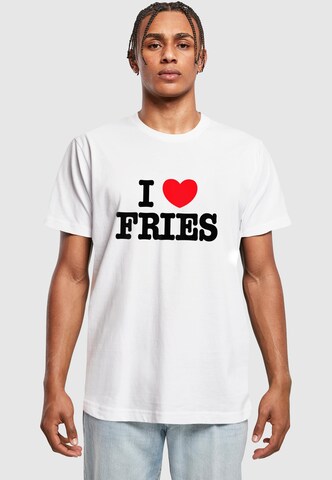 T-Shirt 'Love Fries' Mister Tee en blanc : devant