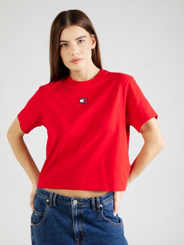 Tommy Jeans T-Shirt in Rot: predná strana