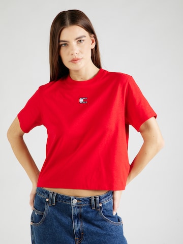 T-shirt Tommy Jeans en rouge : devant