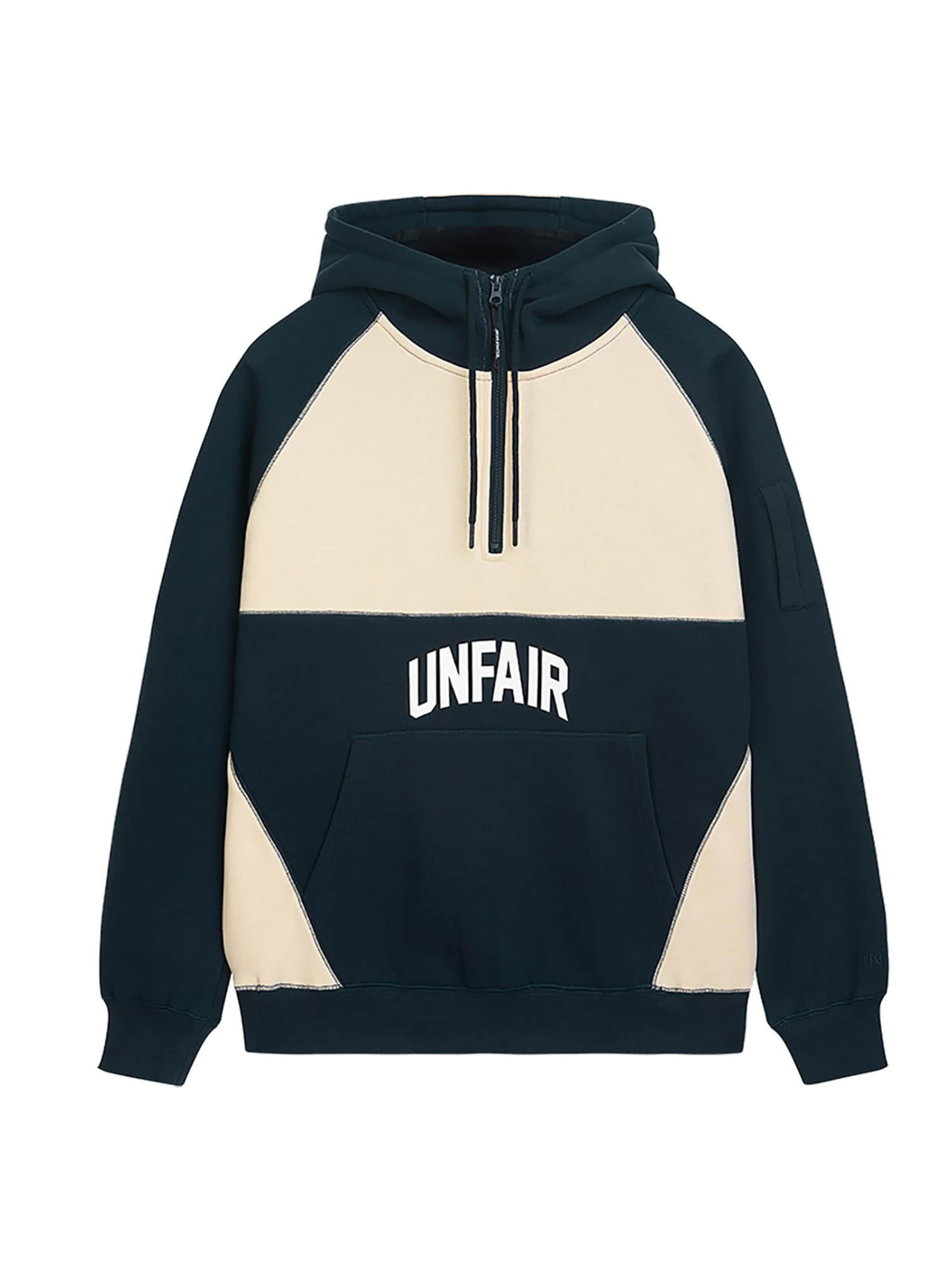 Unfair Athletics Sweatshirt 'Zipper Ninja' in Beige: front