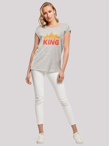 F4NT4STIC T-Shirt 'Disney König Der Löwen Movie Long Live The King' in Grau