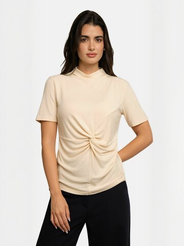 Haut ' LISE ' Liberte Essentiel en blanc : devant