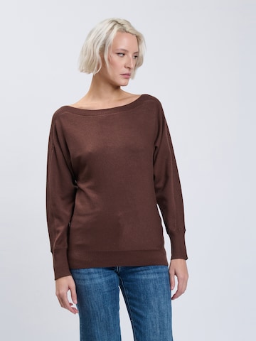 Influencer - Jersey en marrón: frente