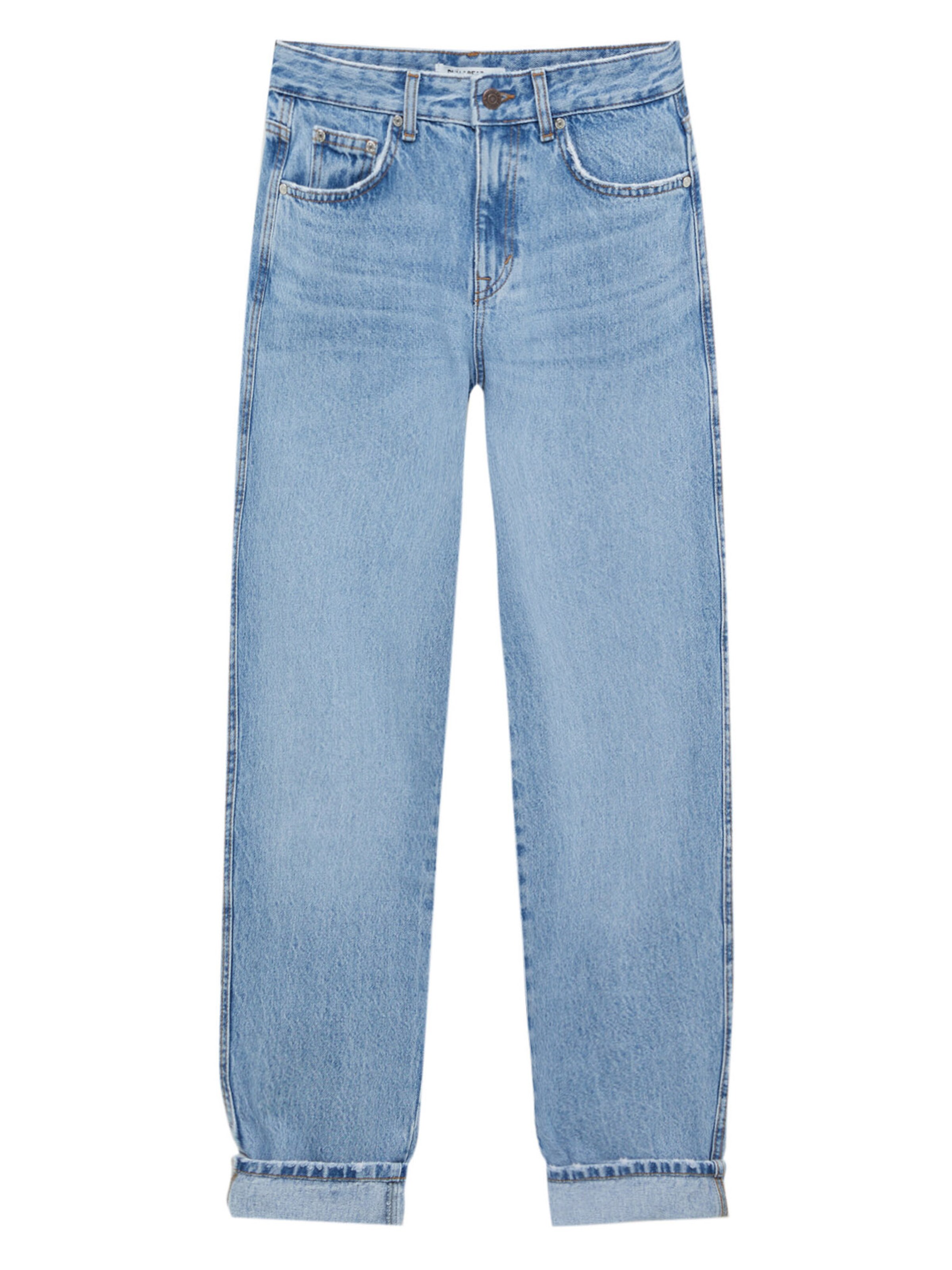 Pull&Bear Loosefit Jeans in Blau: Vorderseite