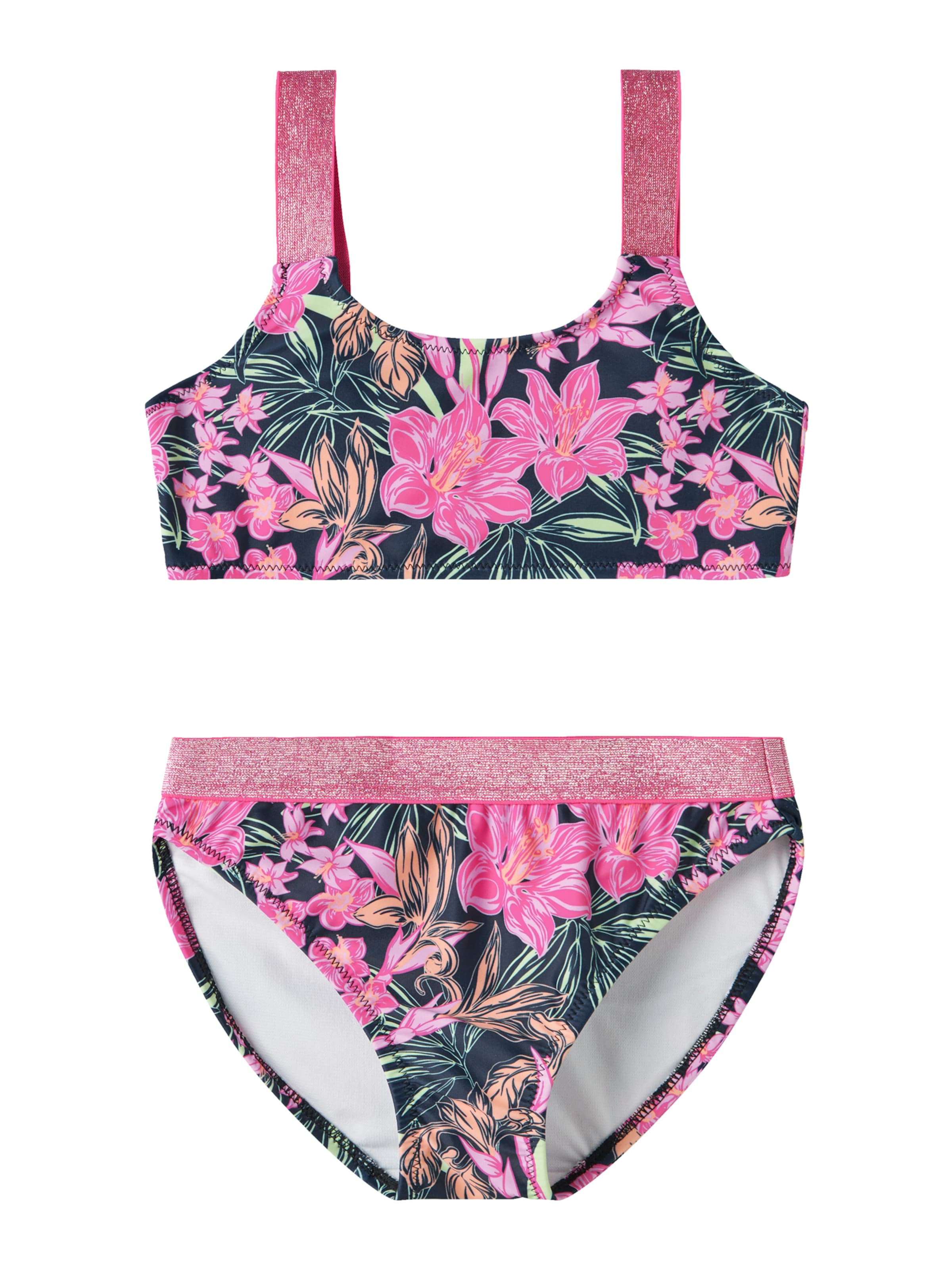 NAME IT - Bustier Bikini 'NKFZERIA' en azul: frente