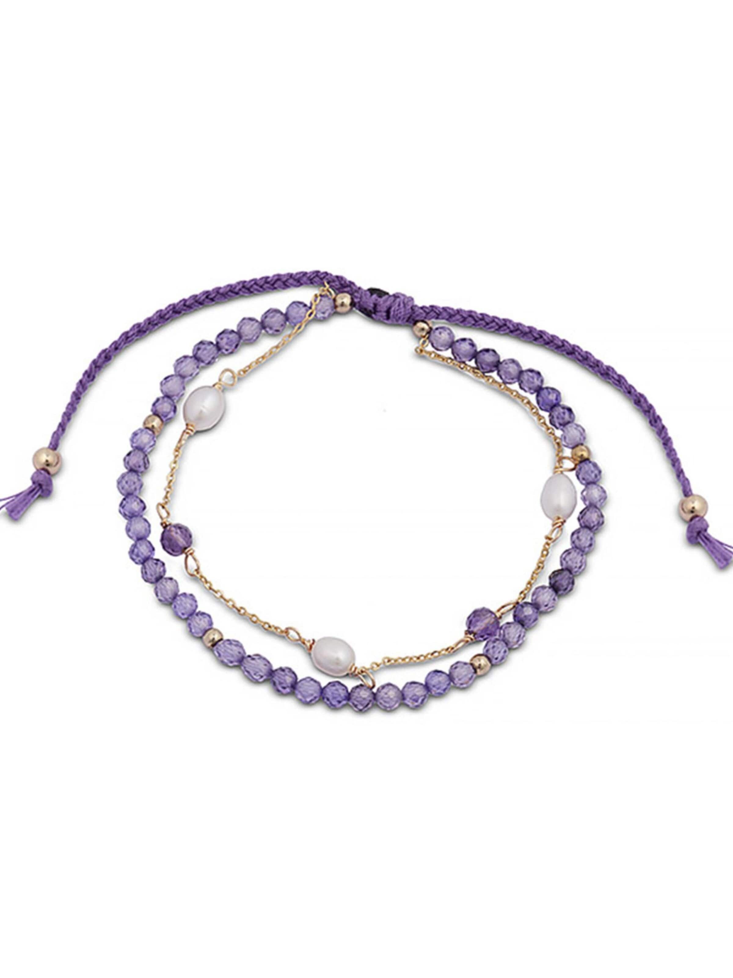 Luxenter Armband 'Athat'‌‌‌‌‌‌ in Lila: Vorderseite