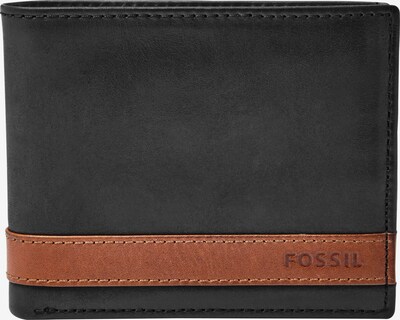 FOSSIL Portemonnaie 'Quinn' in braun / schwarz, Produktansicht