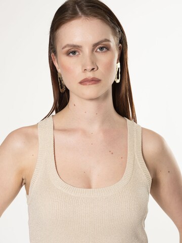 Influencer Knitted top in Beige
