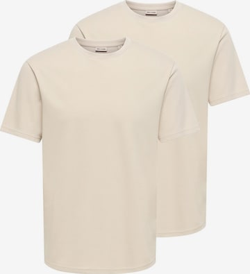 Only & Sons Shirt 'Caspian' in Beige: Vorderseite