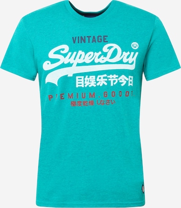 T-Shirt 'Vintage' Superdry en vert : devant