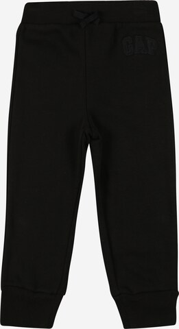 GAP Tapered Trousers in Black: front