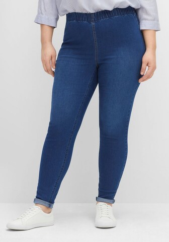 SHEEGO Skinny Jeggings in Blauw: voorkant