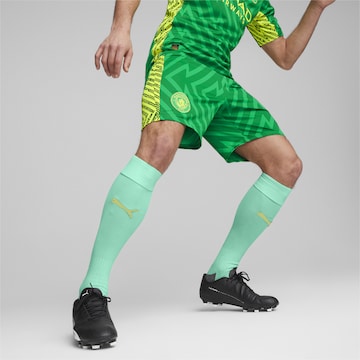 Regular Pantalon de sport 'Manchester City Torwart' PUMA en vert