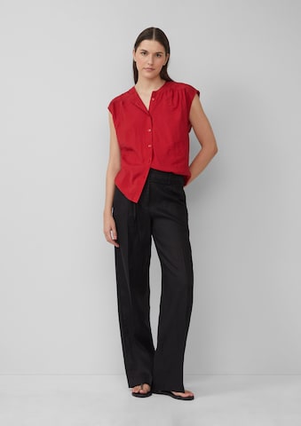 s.Oliver Wide Leg Hose in Schwarz: Vorderseite