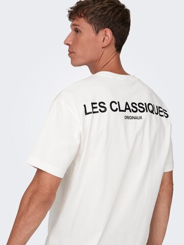 Only & Sons - Camiseta 'Les Classiques' en blanco