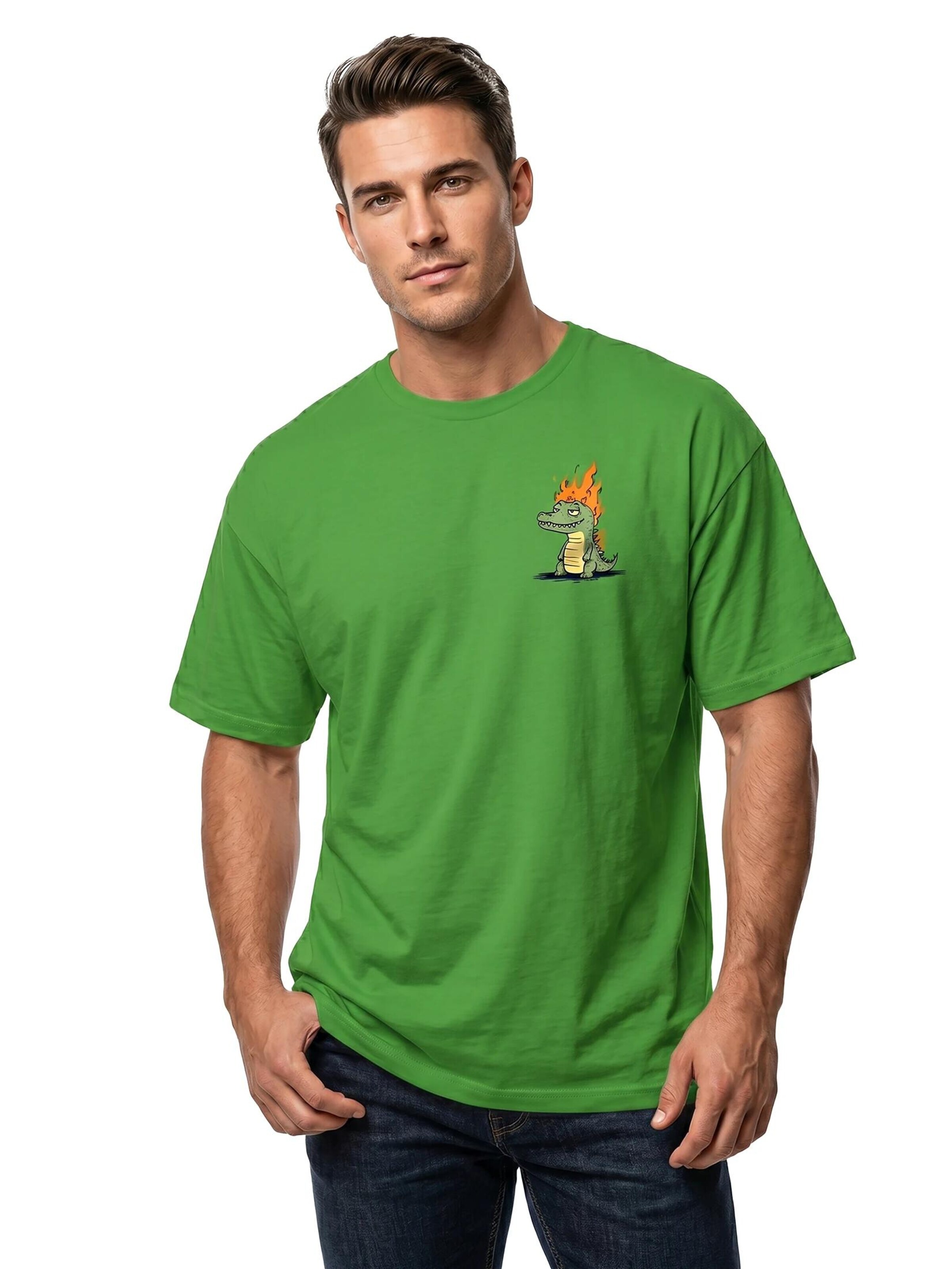 MAKAYA Shirt 'Krokodil'‌‌‌‌‌‌ in Grün