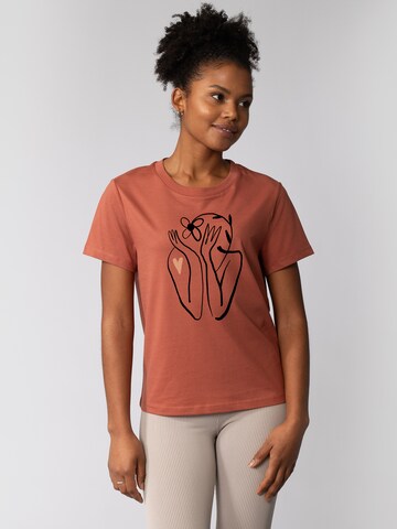 Watapparel T-Shirt 'Self Love' in Braun: Vorderseite