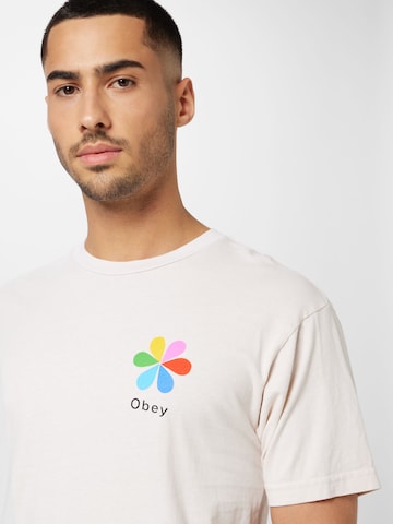 Obey - Camisa 'Obey' em branco