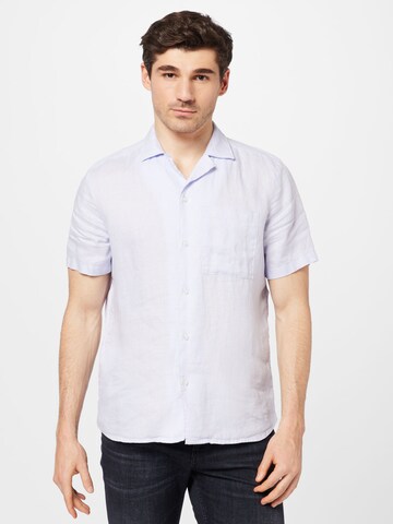 HUGO - Comfort Fit Camisa 'Ellino' em roxo: frente