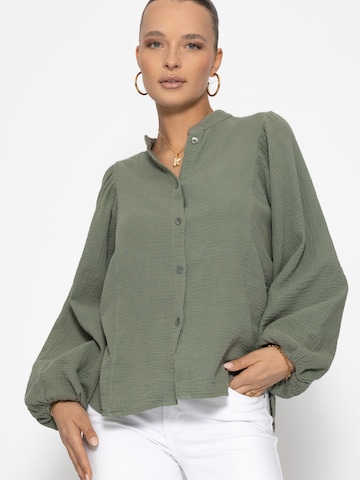 SASSYCLASSY Bluse‌‌ in Grün: Vorderseite