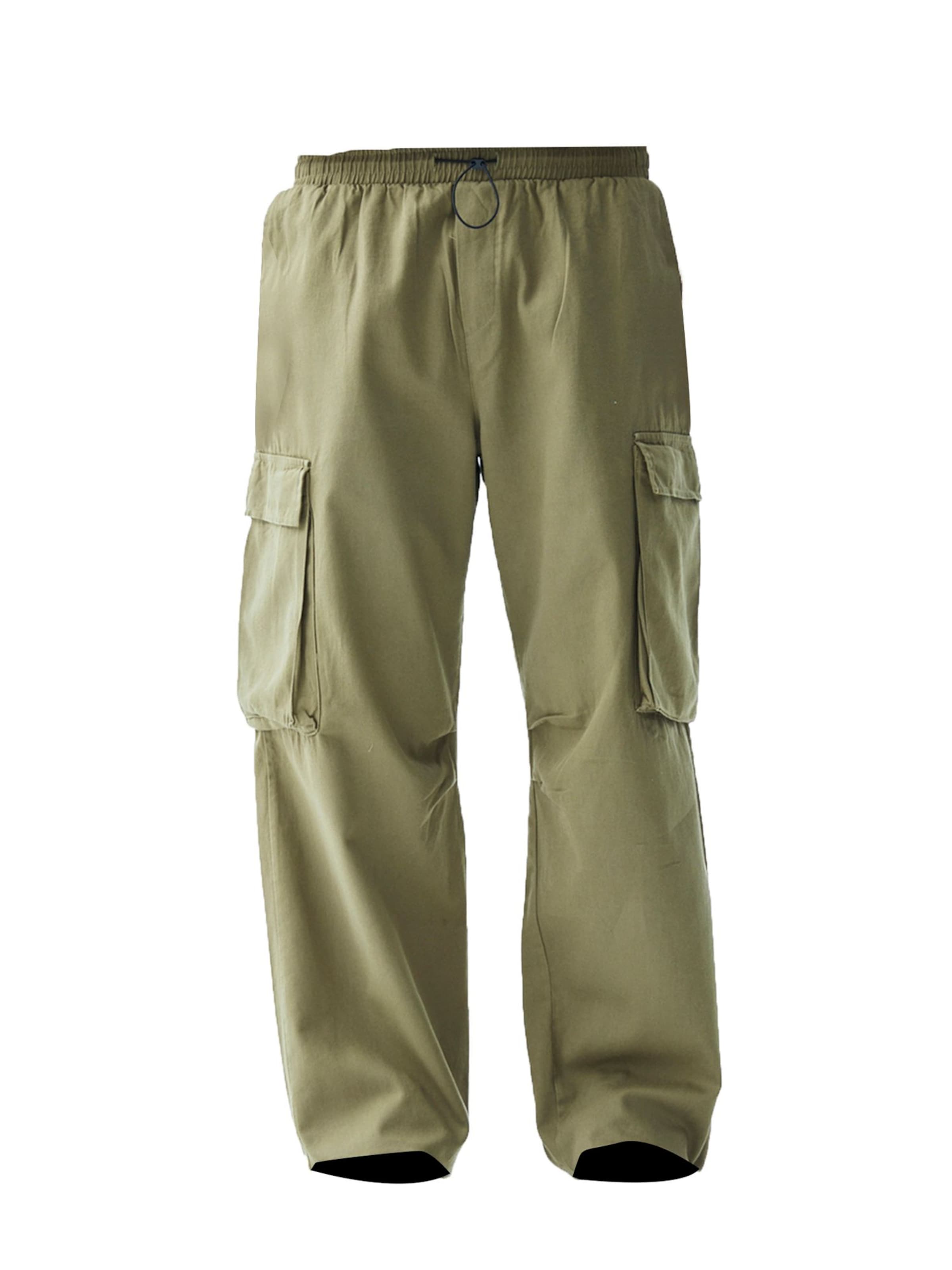 VAMOS CLO Свободный крой Брюки-карго в Зеленый: спереди