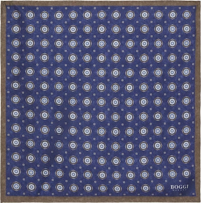 Boggi Milano Pochet in de kleur Pastelblauw / Lichtblauw / Donkerblauw / Chocoladebruin, Productweergave