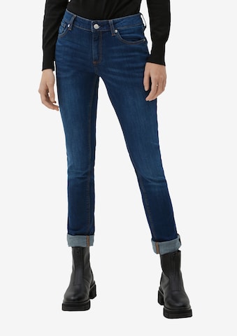 QS Slimfit Jeans 'Catie' in Blauw: voorkant