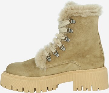 ANGULUS Lace-Up Ankle Boots in Beige