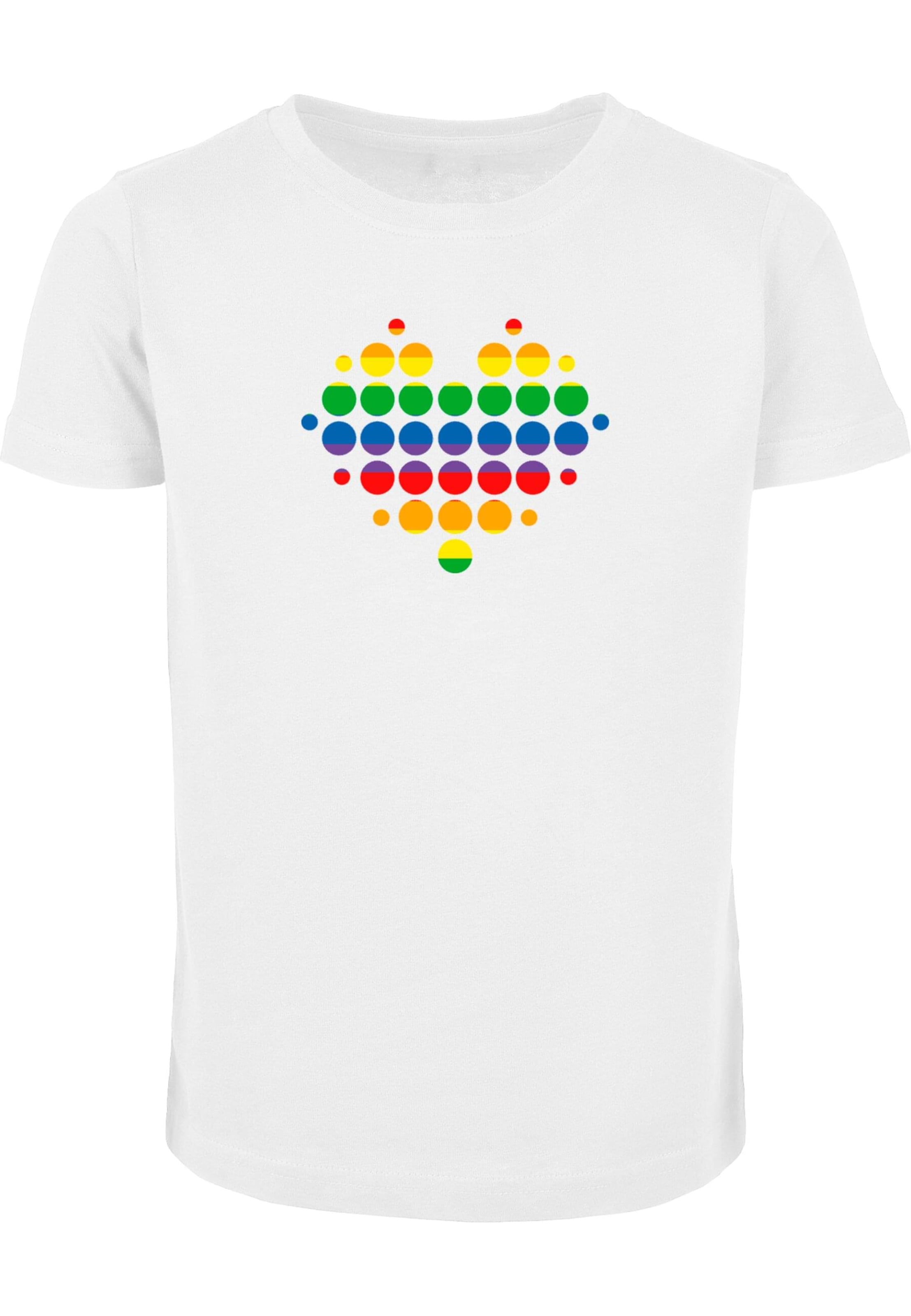 Merchcode Shirt 'Love Dots' in Wit: voorkant