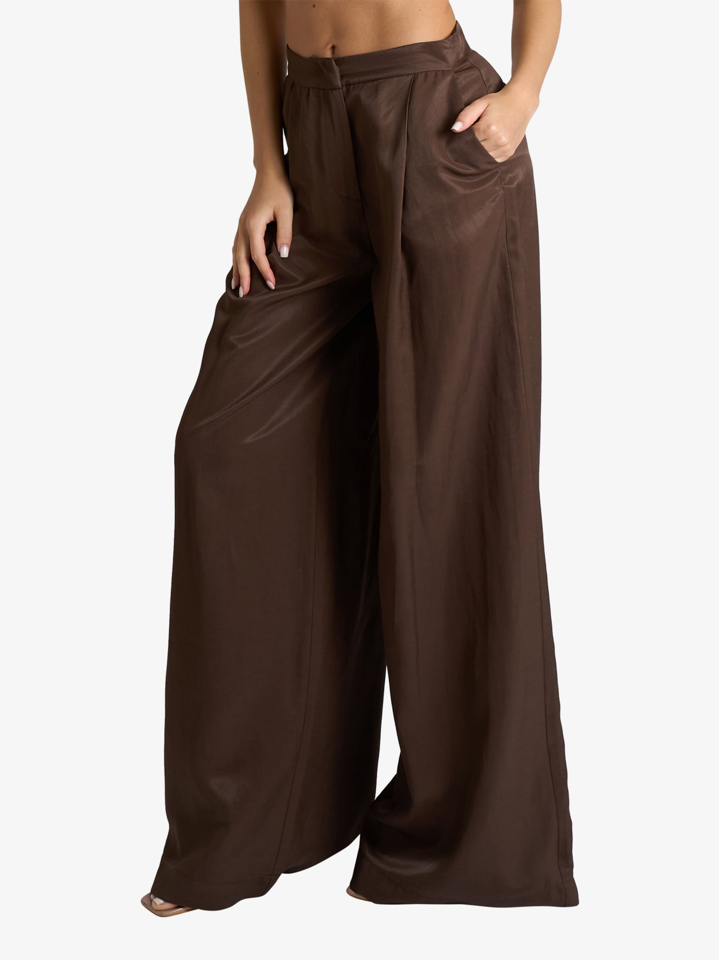 Jijil Regular Broek in Bruin: voorkant