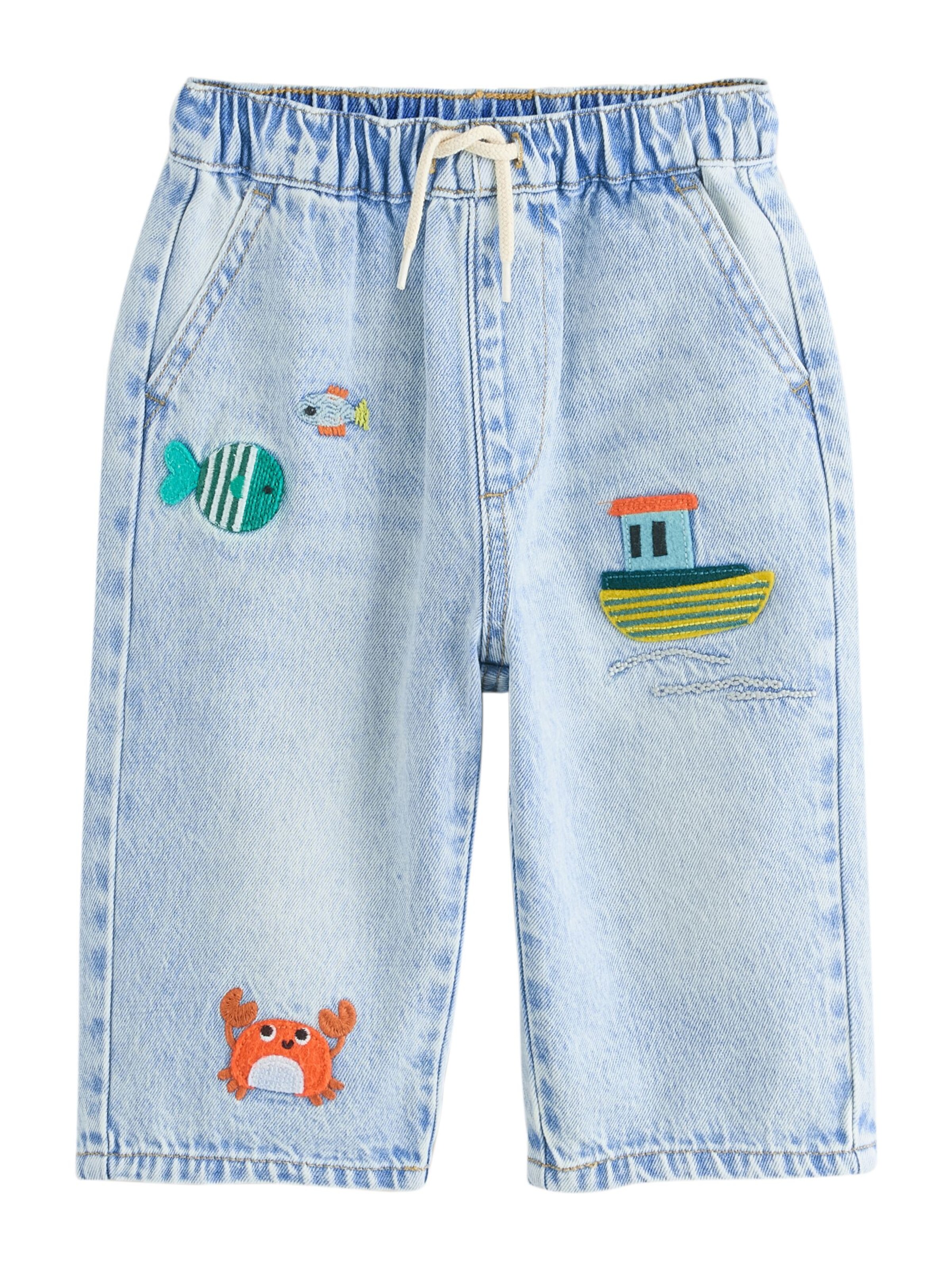 Next Baggy Jeans in Blau: Vorderseite