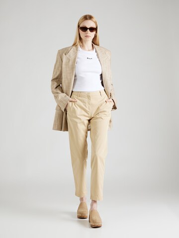 HUGO Regular Chino Pants 'Haleya' in Beige