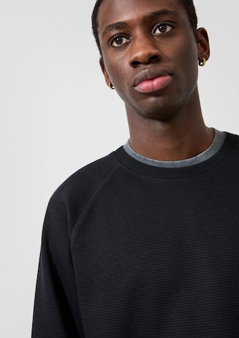 T-Shirt QS en noir : devant