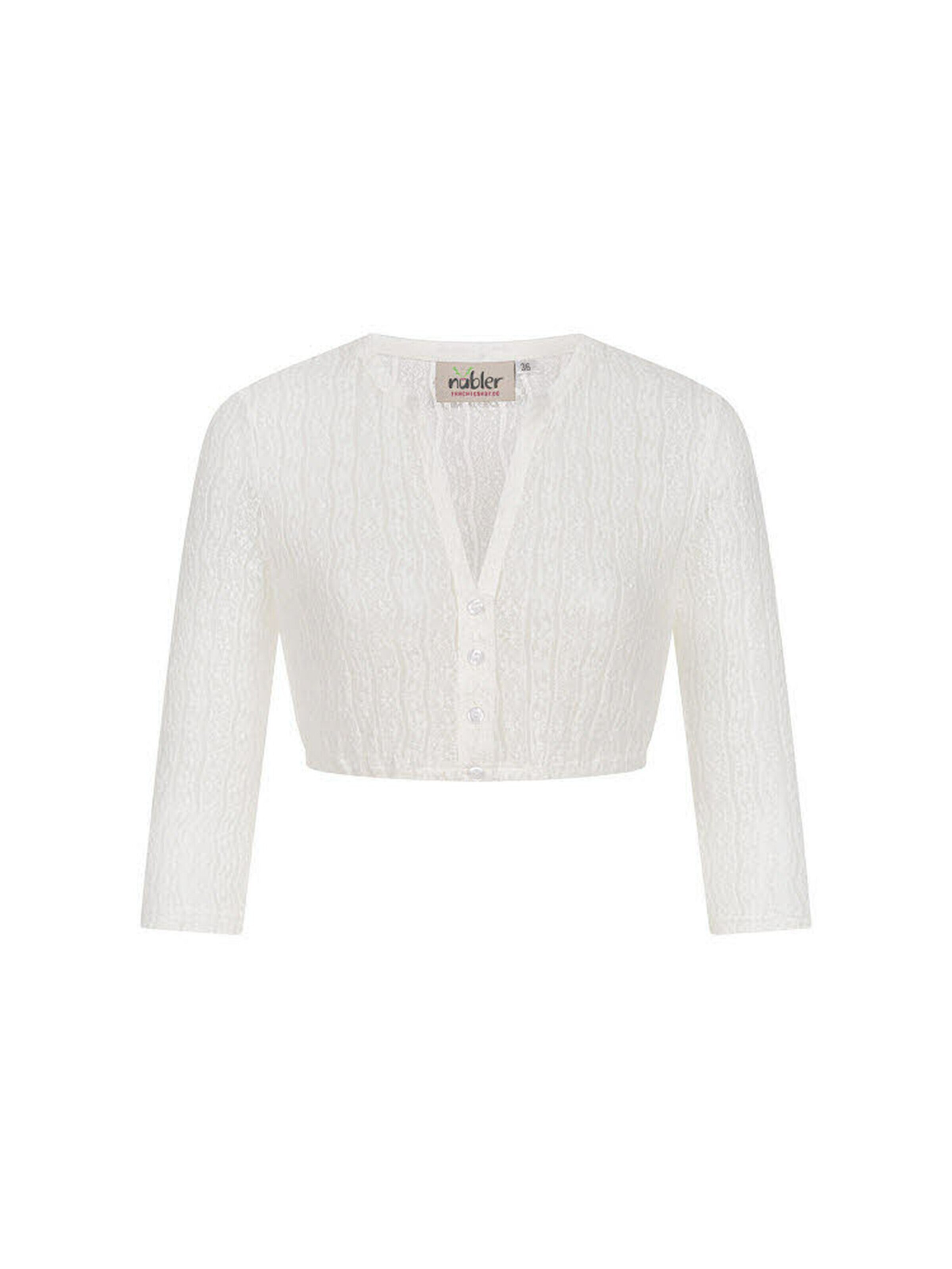 Trachtenhof Nübler Traditional Blouse 'Dirndlbluse langarm Juna' in Beige: front