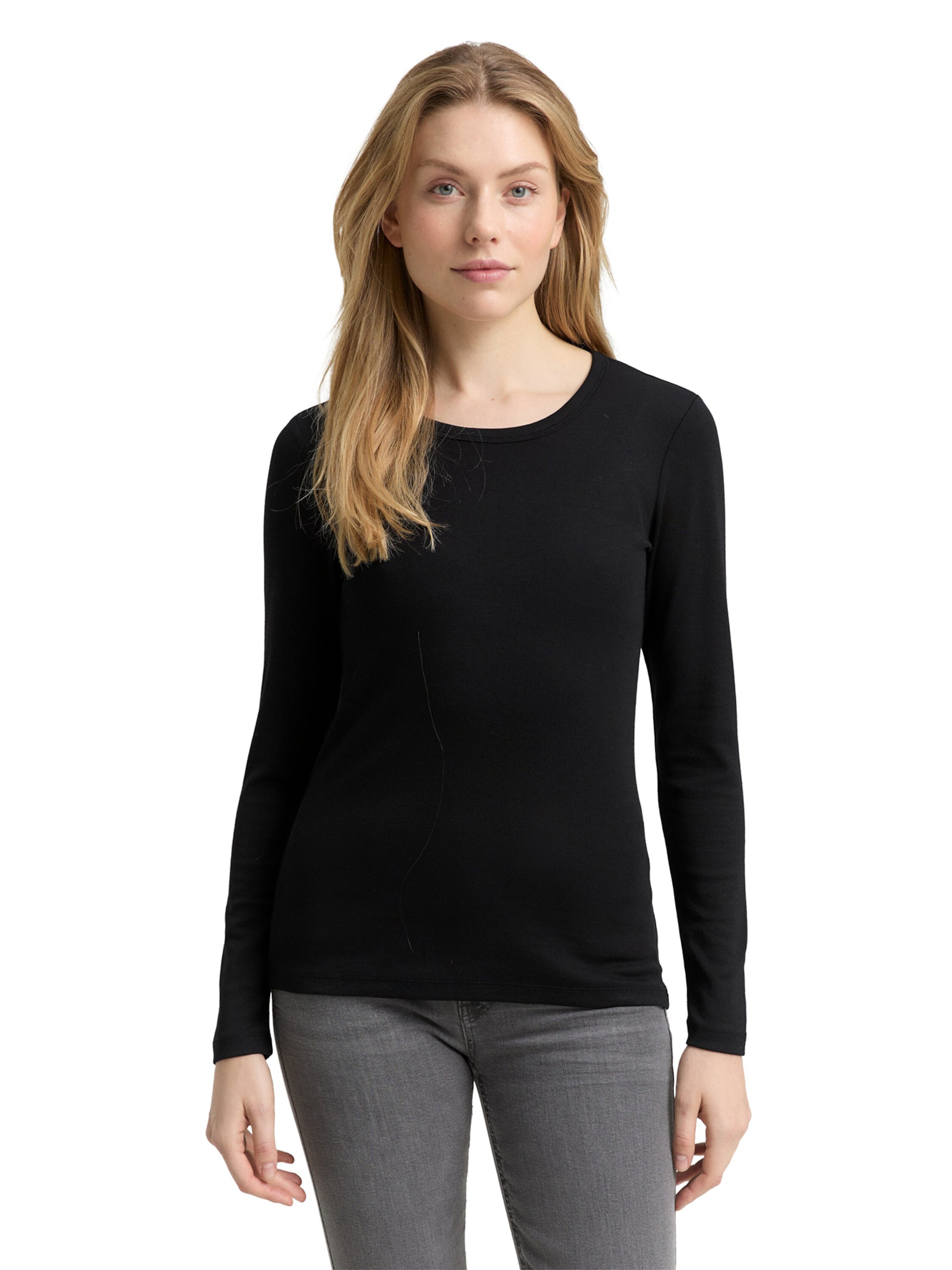 TOM TAILOR Μπλουζάκι σε μαύρο: μπροστά