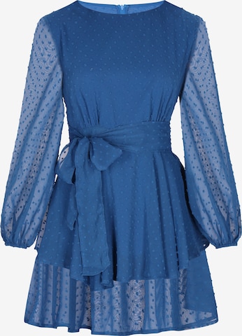 faina - Vestido en azul: frente