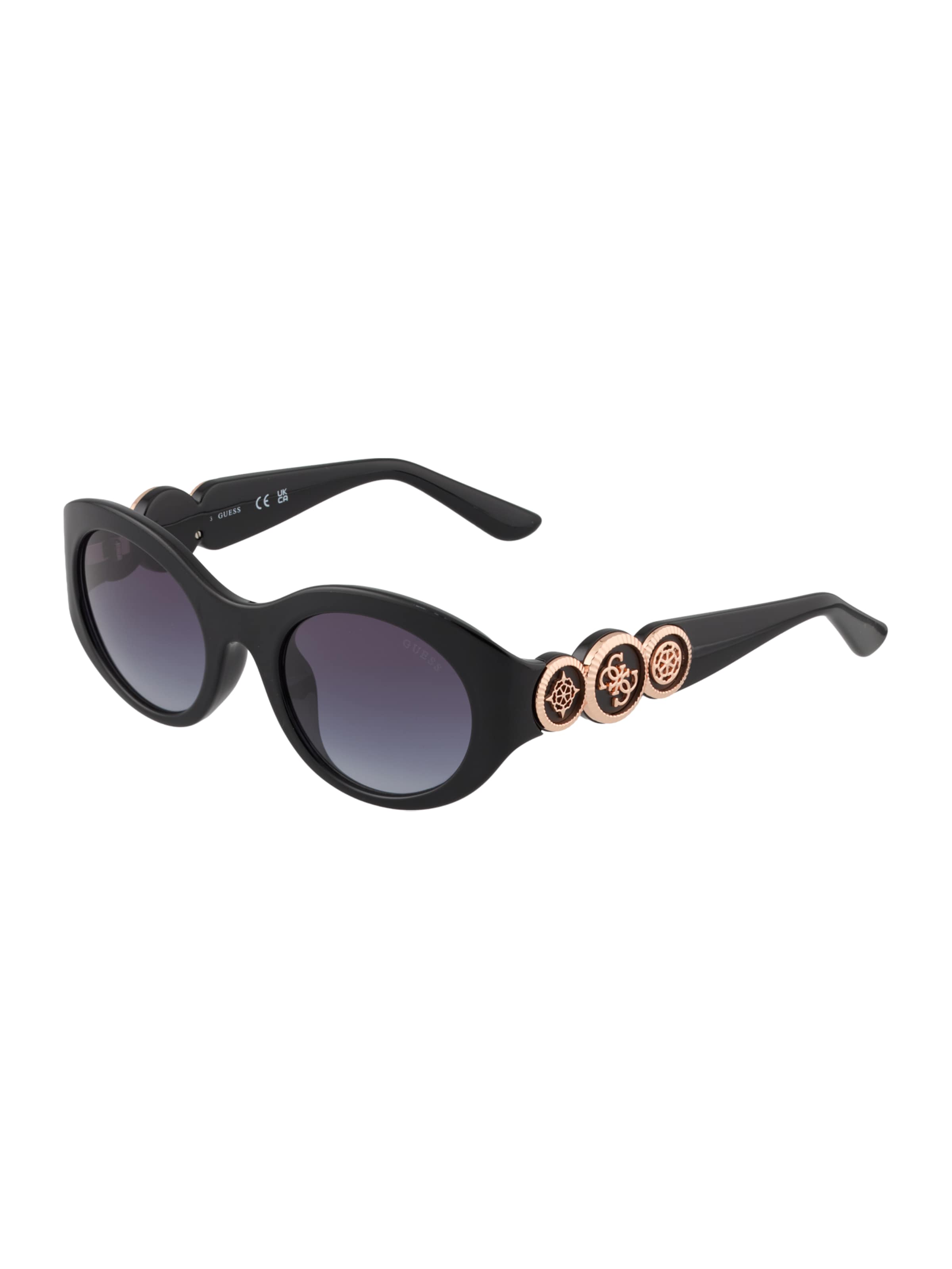 Lunettes de soleil GUESS en noir : devant