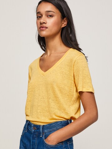 Pepe Jeans Shirt 'WANDA V NECK' in Yellow