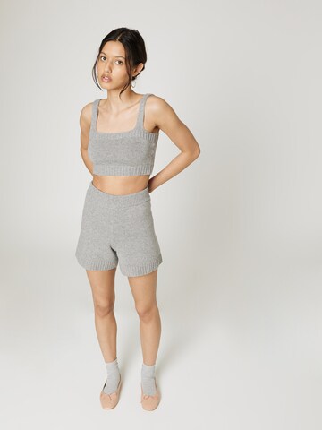 florence by mills exclusive for ABOUT YOU Knitted Top 'Spruce Up' in Grey